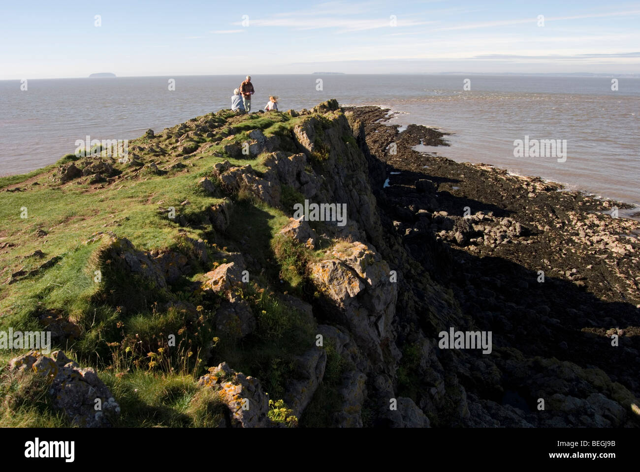 Sand Point, North Somerset, Angleterre Banque D'Images