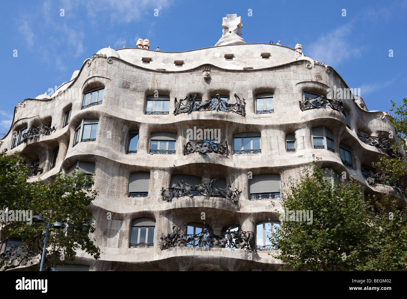 Casa Milà, la Pedrera, Barcelone (Espagne) Banque D'Images