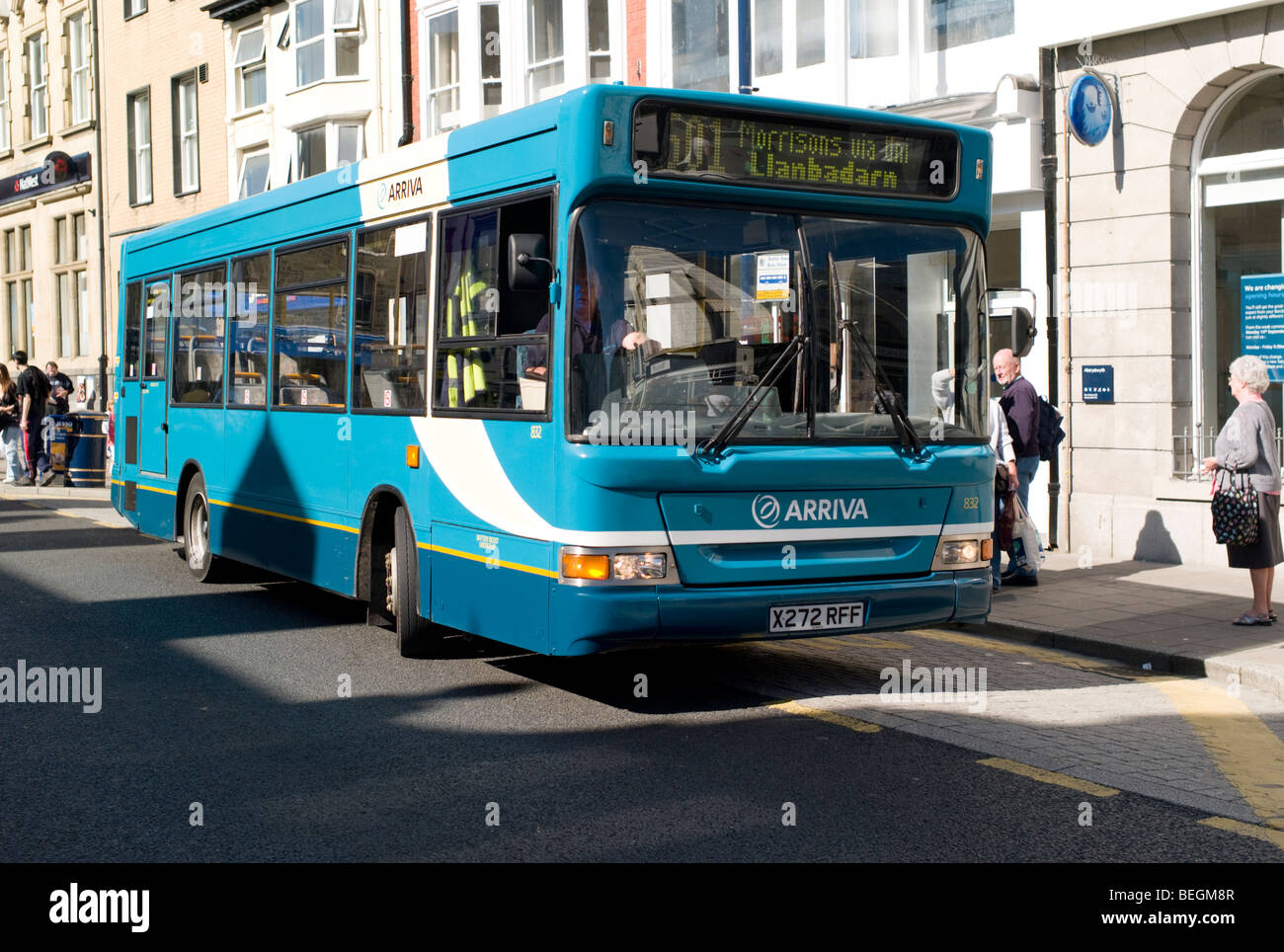 Les transports en autocar bus arriva Aberystwyth Wales UK Banque D'Images