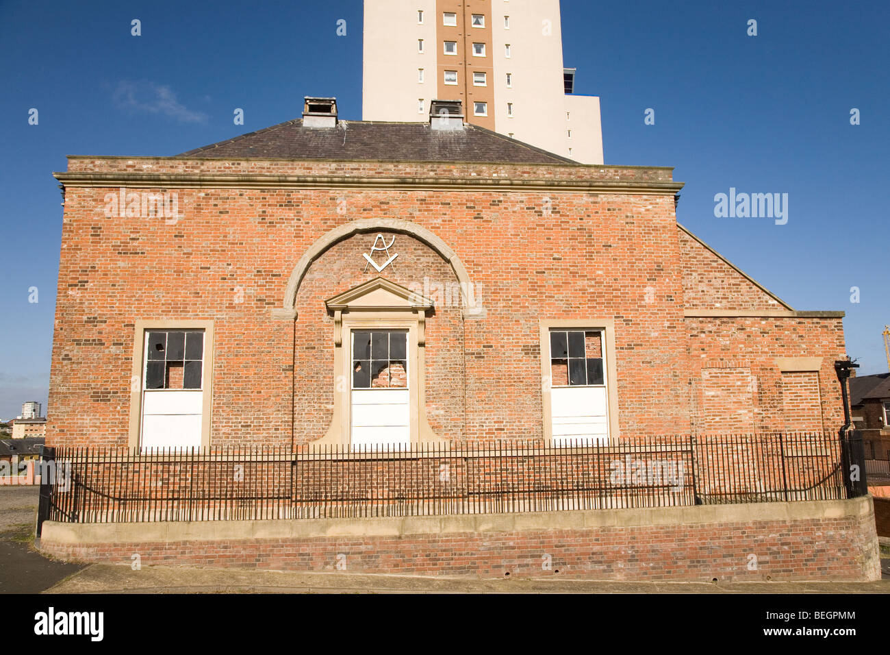 Un temple maçonnique, estime le plus ancien temple maçonnique construit à cet effet, s'élève à Sunderland, dans le nord-est de l'Angleterre. Banque D'Images