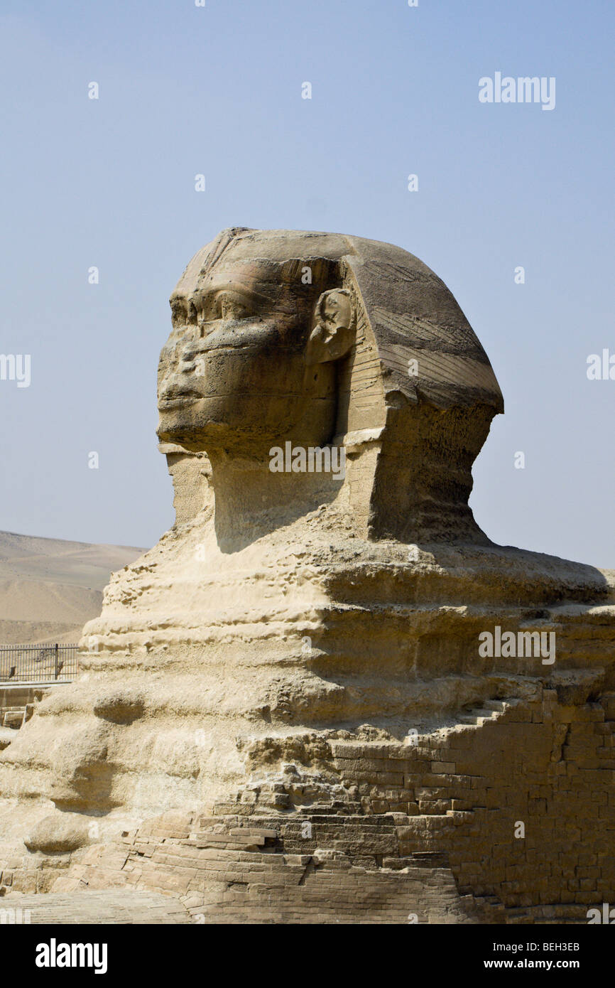 Grand Sphinx de Gizeh, Le Caire, Egypte Banque D'Images