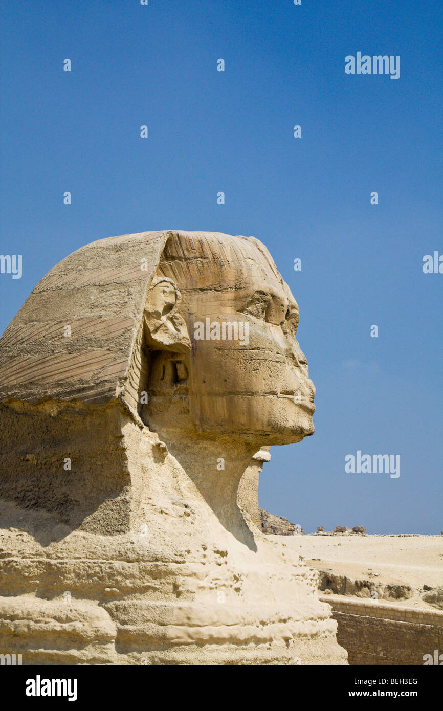 Grand Sphinx de Gizeh, Le Caire, Egypte Banque D'Images
