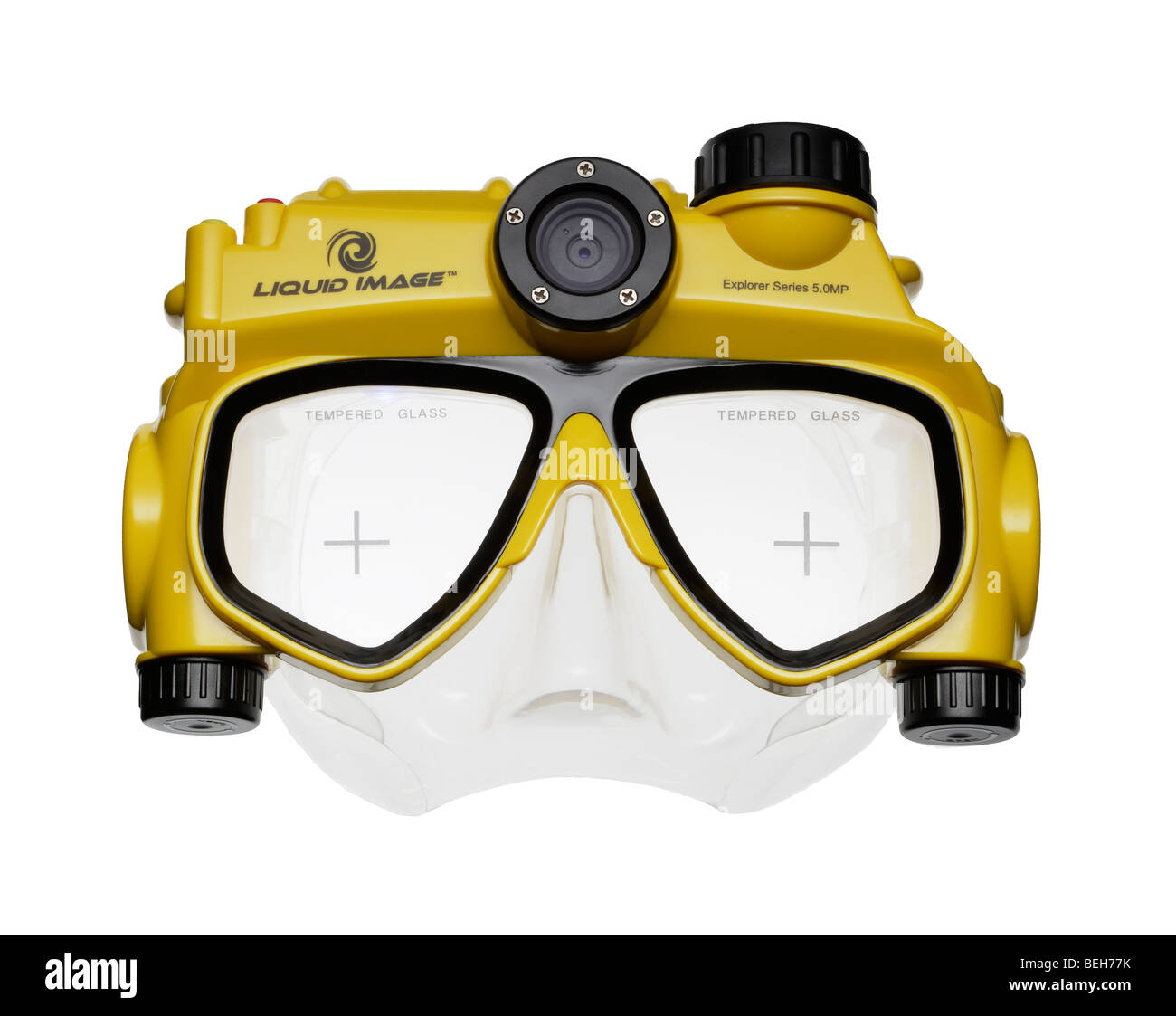 Masque de plongée avec caméra vidéo Banque D'Images