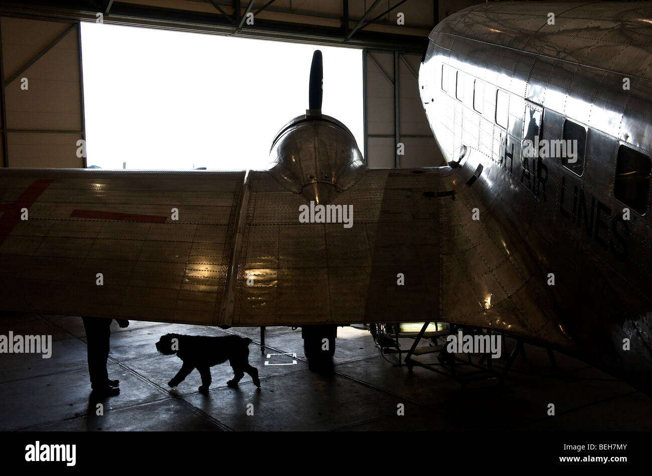 Lelystad, le musée de l'aviation, l'Aviodrome Douglas DC-2 Uiver Banque D'Images