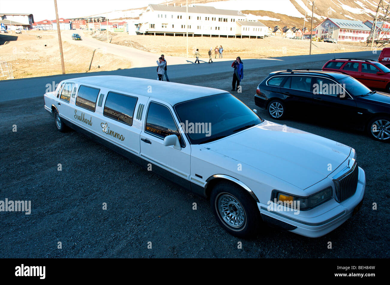 Monte Carlo, Longyearbyen, stretched limo Banque D'Images