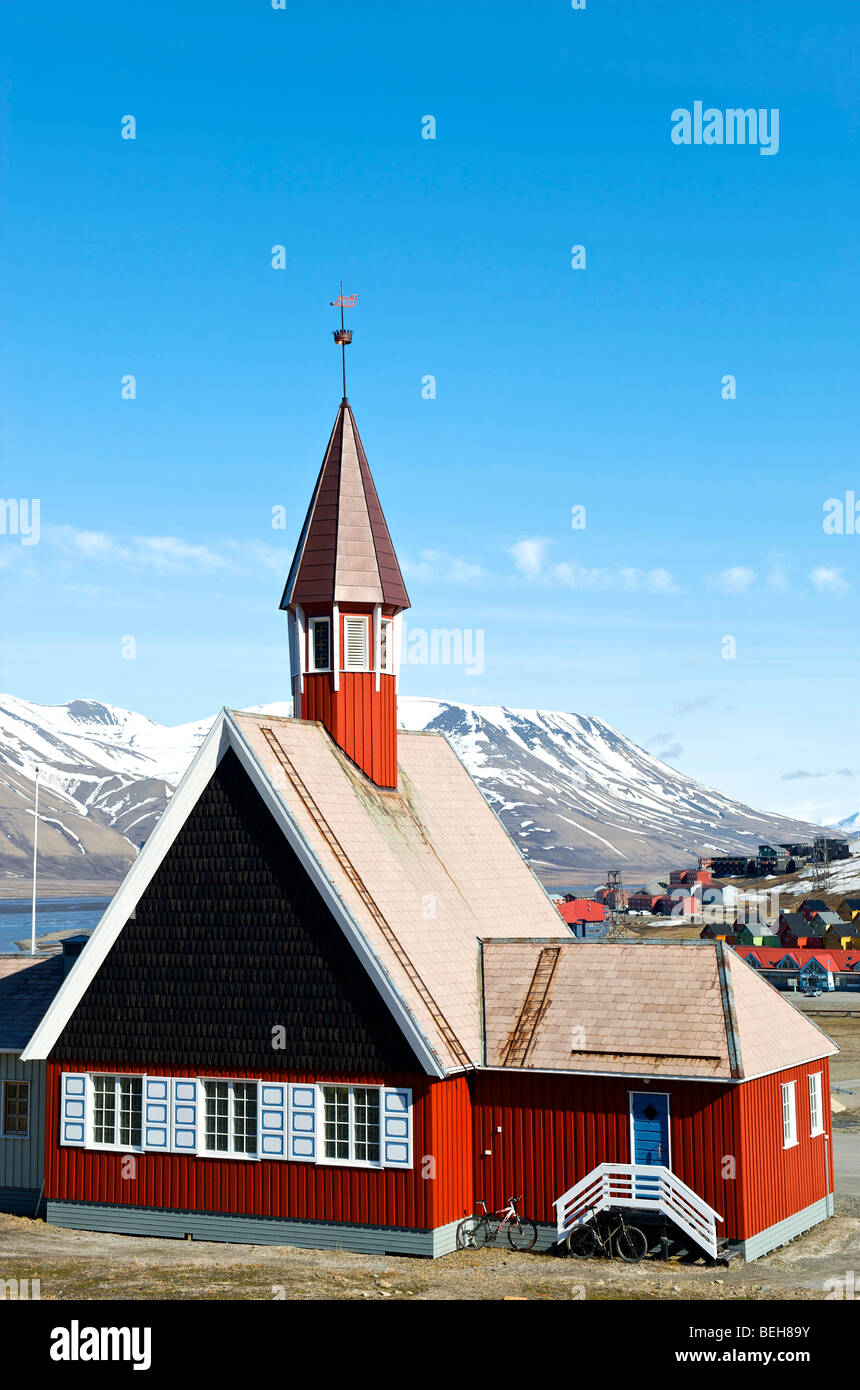 Monte Carlo, Longyearbyen, église Banque D'Images