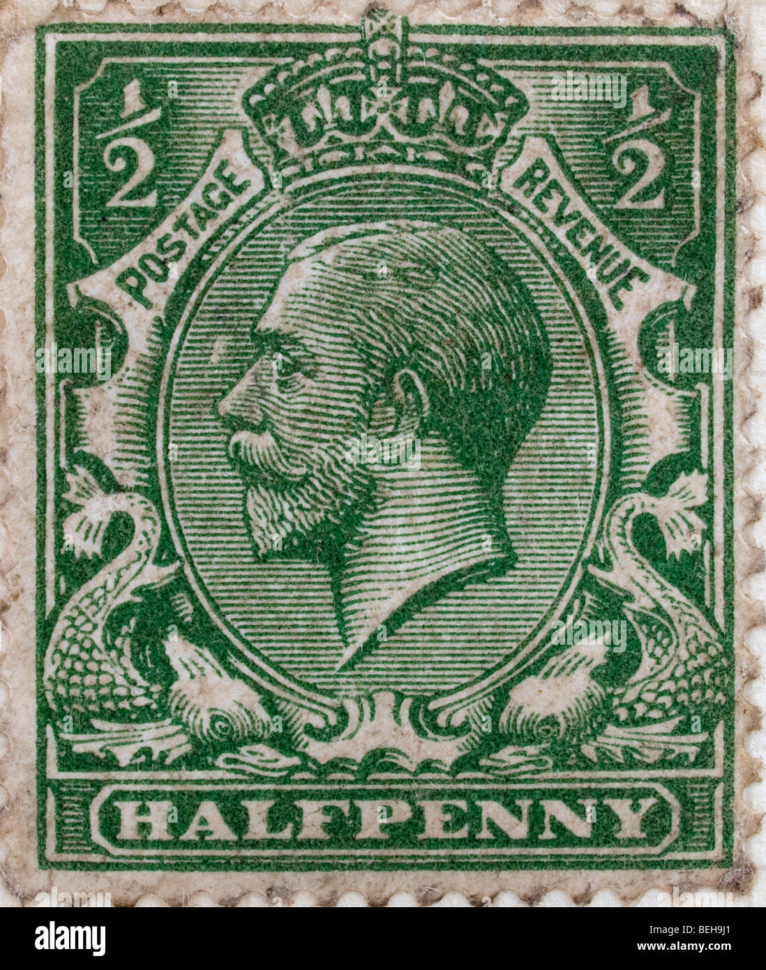 Postage stamp halfpenny Banque de photographies et d’images à haute