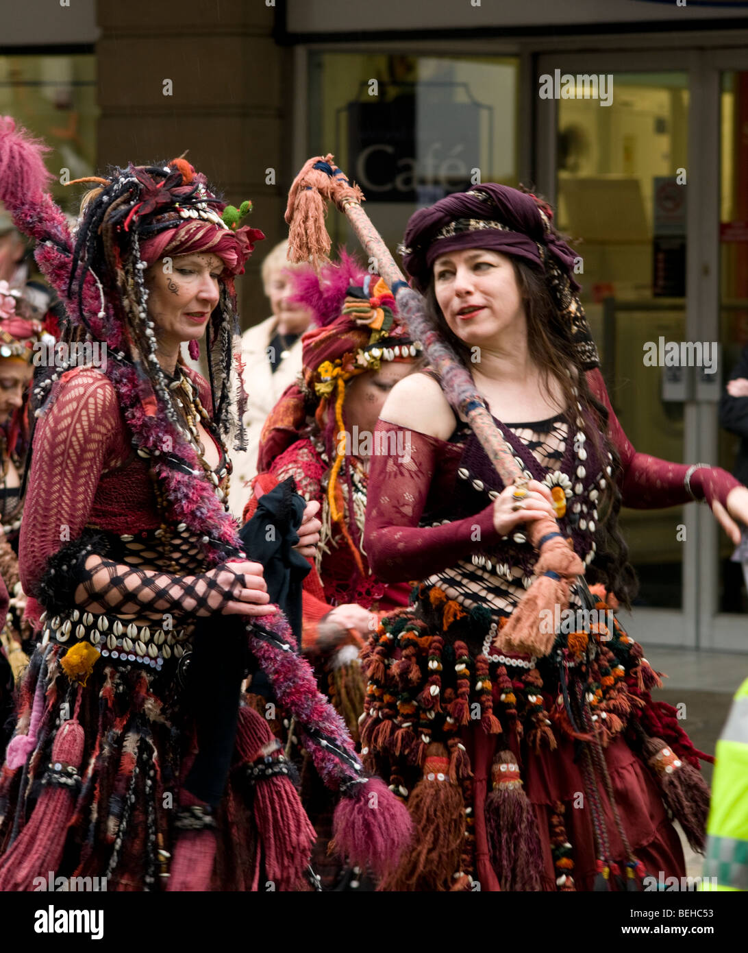 Chesterfield Les syndicats peuvent jour mars à la place du marché de Chesterfield Derbyshire 2009 East Midlands Banque D'Images