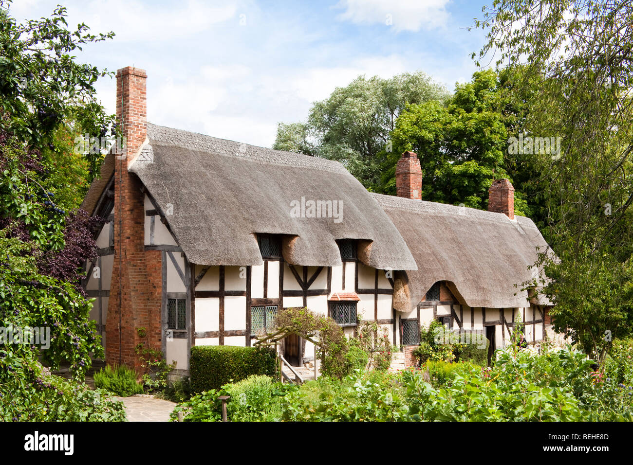 Anne Hathaway's Cottage, Shottery, Stratford-upon-Avon, Warwickshire Royaume-Uni - Anne était l'épouse de William Shakespeare. Banque D'Images
