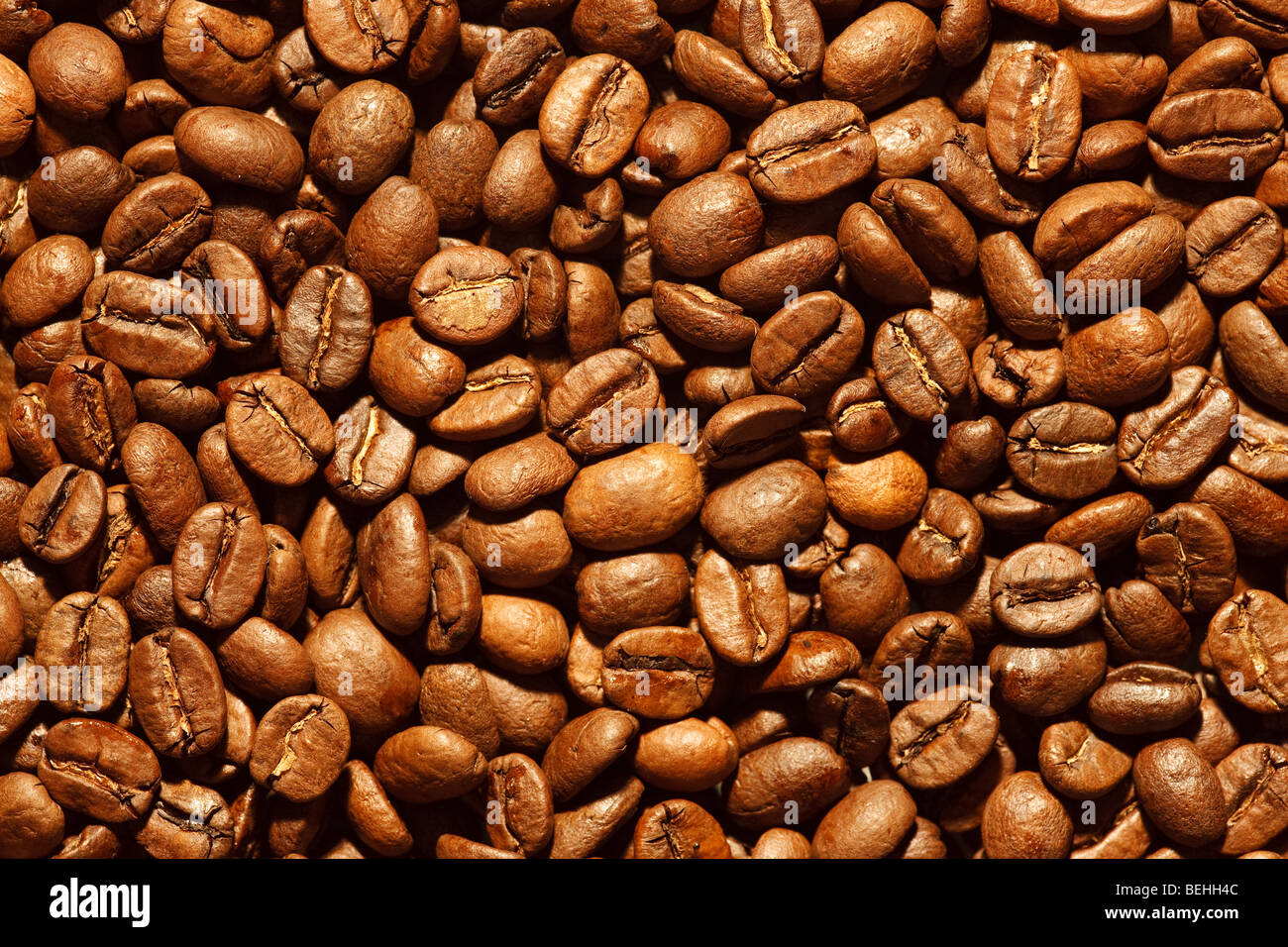 Des grains de café frais contexte Banque D'Images