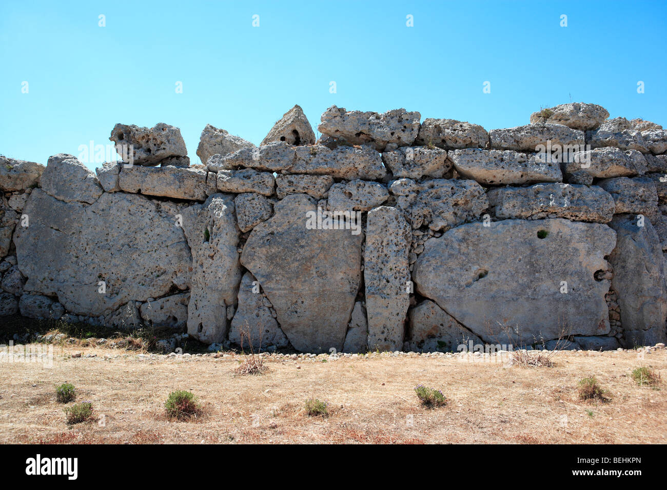 Temples préhistoriques de Ggantija, Xaghra, GOZO Banque D'Images