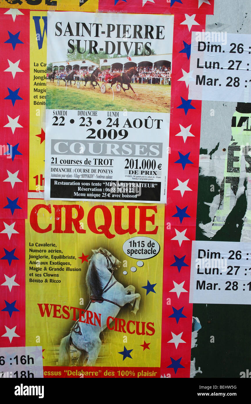 Affiche de cirque Banque D'Images