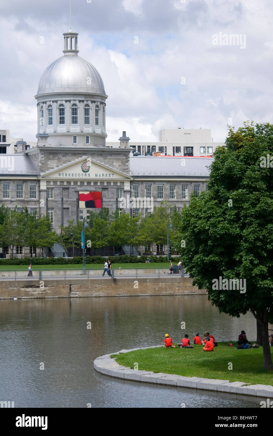 Vue sur le Marché Bonsecours dans le Vieux Port de Montréal, Québec, Canada. Banque D'Images