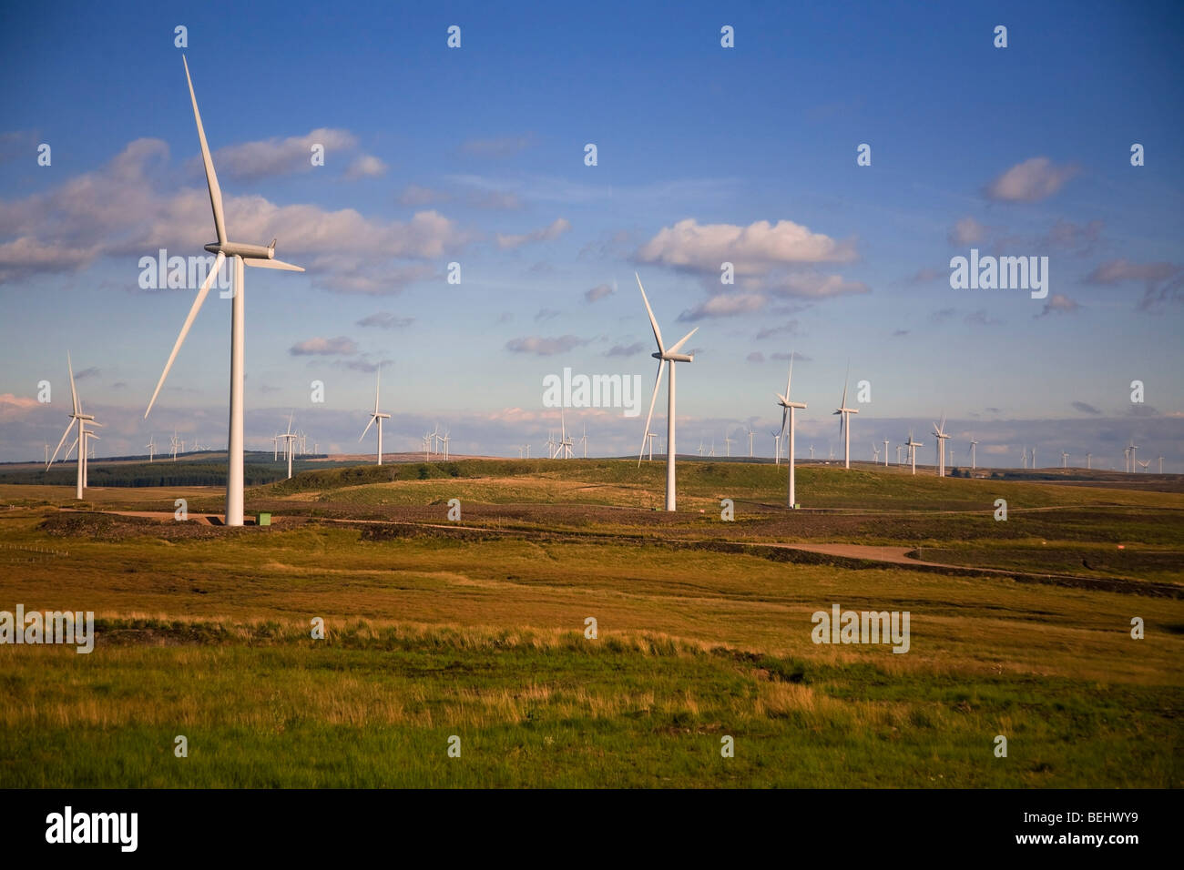 Whitelee wind farm in Eaglesham, Ecosse Banque D'Images