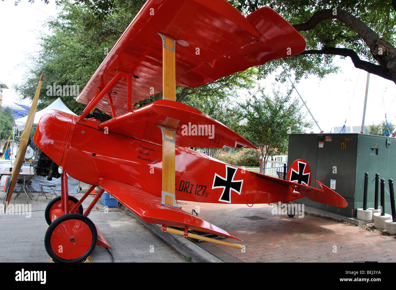 Fokker DR 1 Allemand WWI Fighter Triplane Banque D'Images