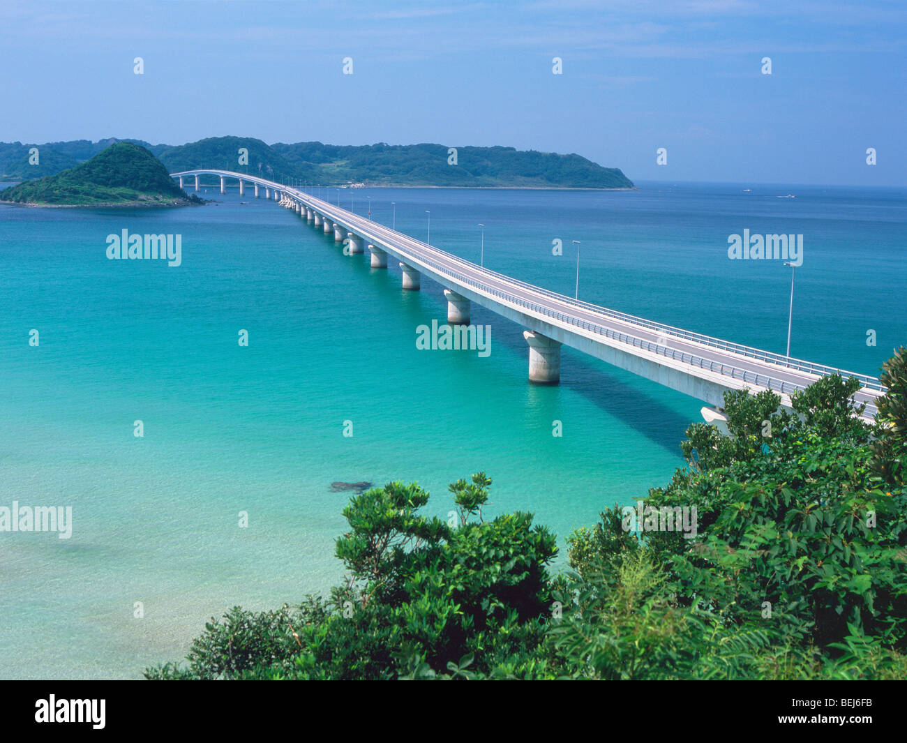 Tsunoshima Pont Ohashi, Kofu, Yamaguchi Prefecture, Japan Banque D'Images