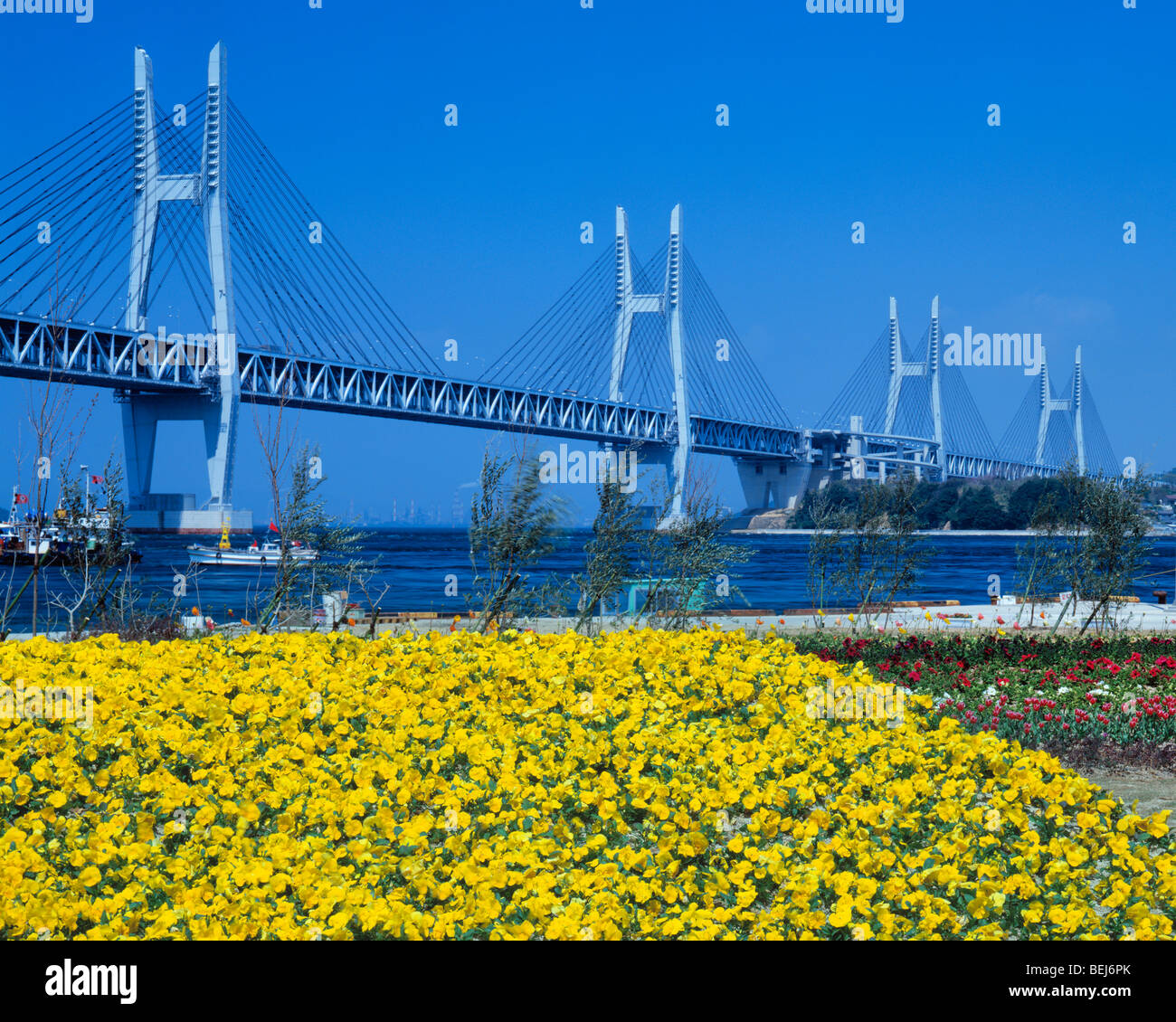 Pont Seto Ohashi, Sakaide, préfecture de Kagawa, Japon Banque D'Images