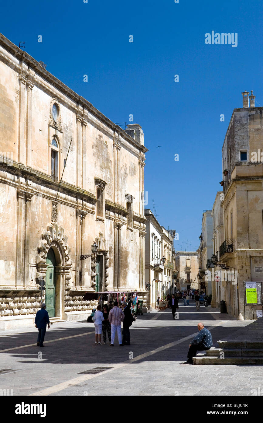 Raccourci, Libertini street, Lecce, Pouilles, Italie Banque D'Images