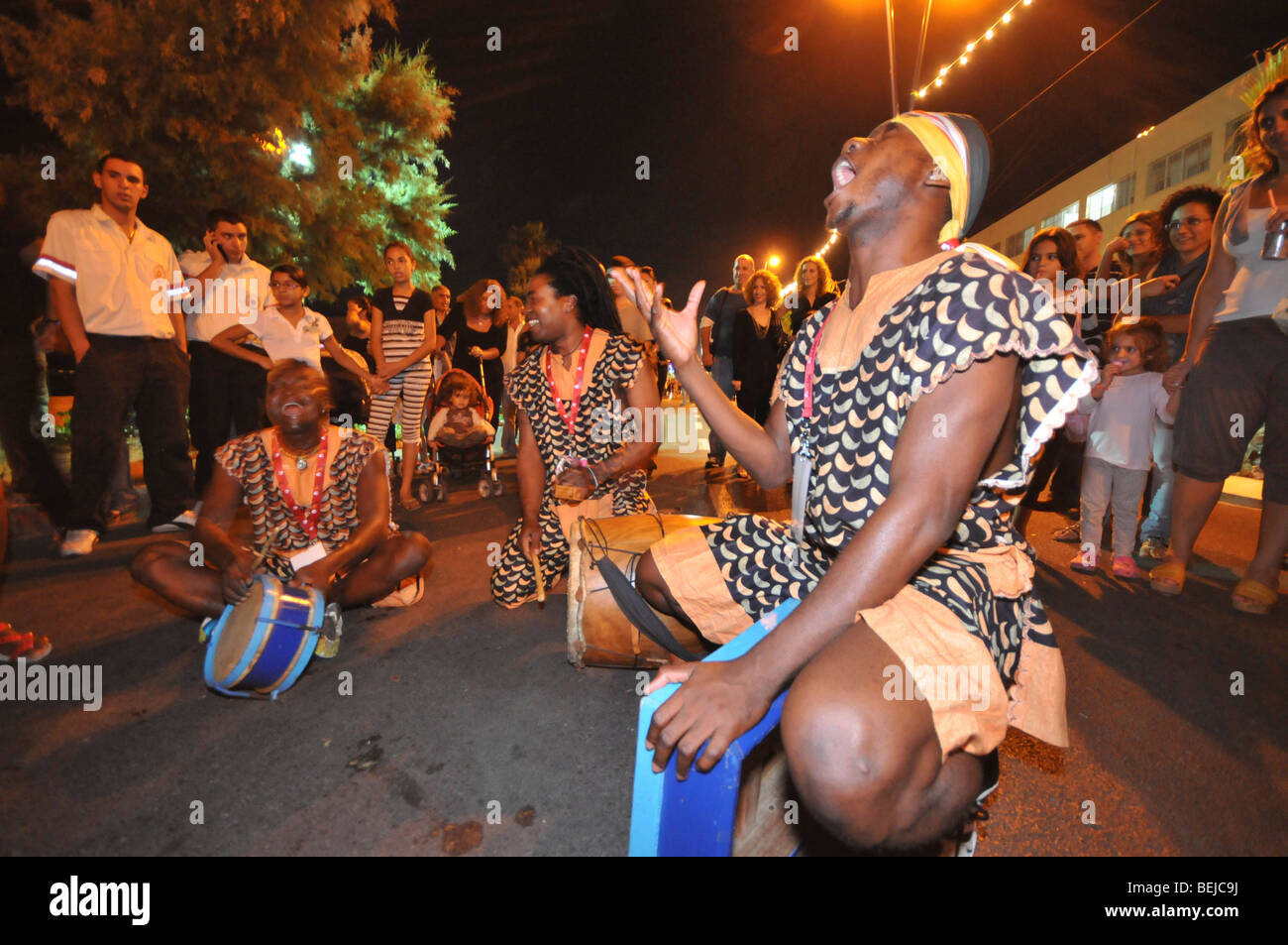 Israël, Acre, Festival de Théâtre Octobre 2009 Groupe de danse africaine Banque D'Images