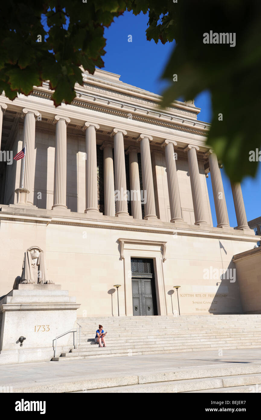 USA Washington DC Scottish Rite Masonic Temple Franc-maçonnerie- 16e Rue Banque D'Images