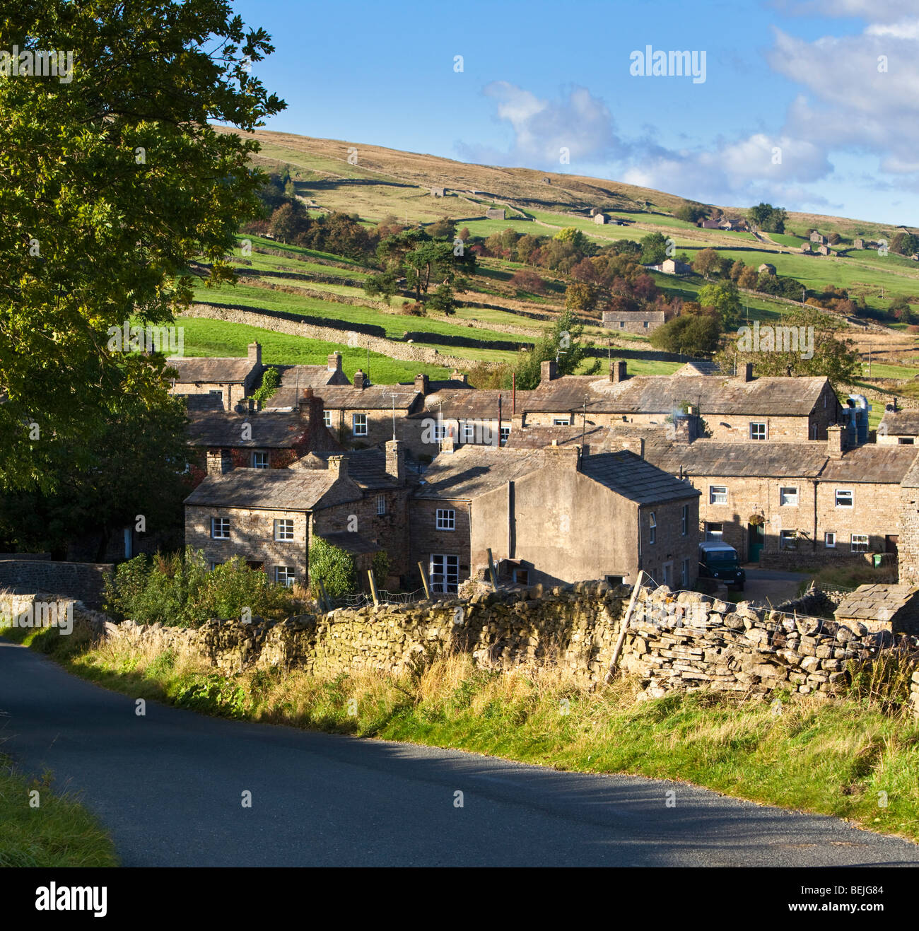 Thwaite village de Swaledale, Yorkshire Dales, North Yorkshire, England, UK Banque D'Images