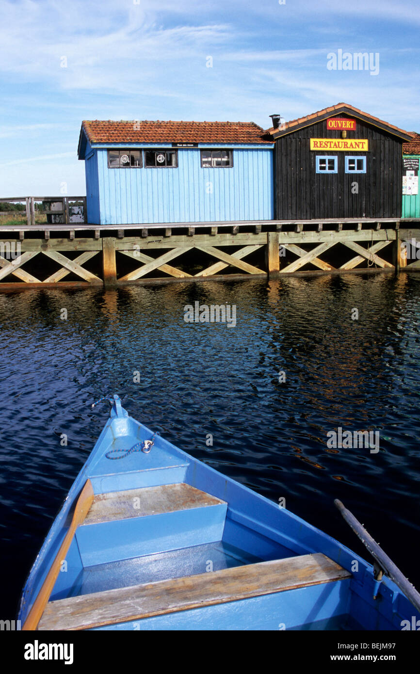 Fishermens' maisons, le Chï¿½Teau-d'Olï ½Ron¿, Ile d'Oléron, Charente-Maritime, France, Europe Banque D'Images