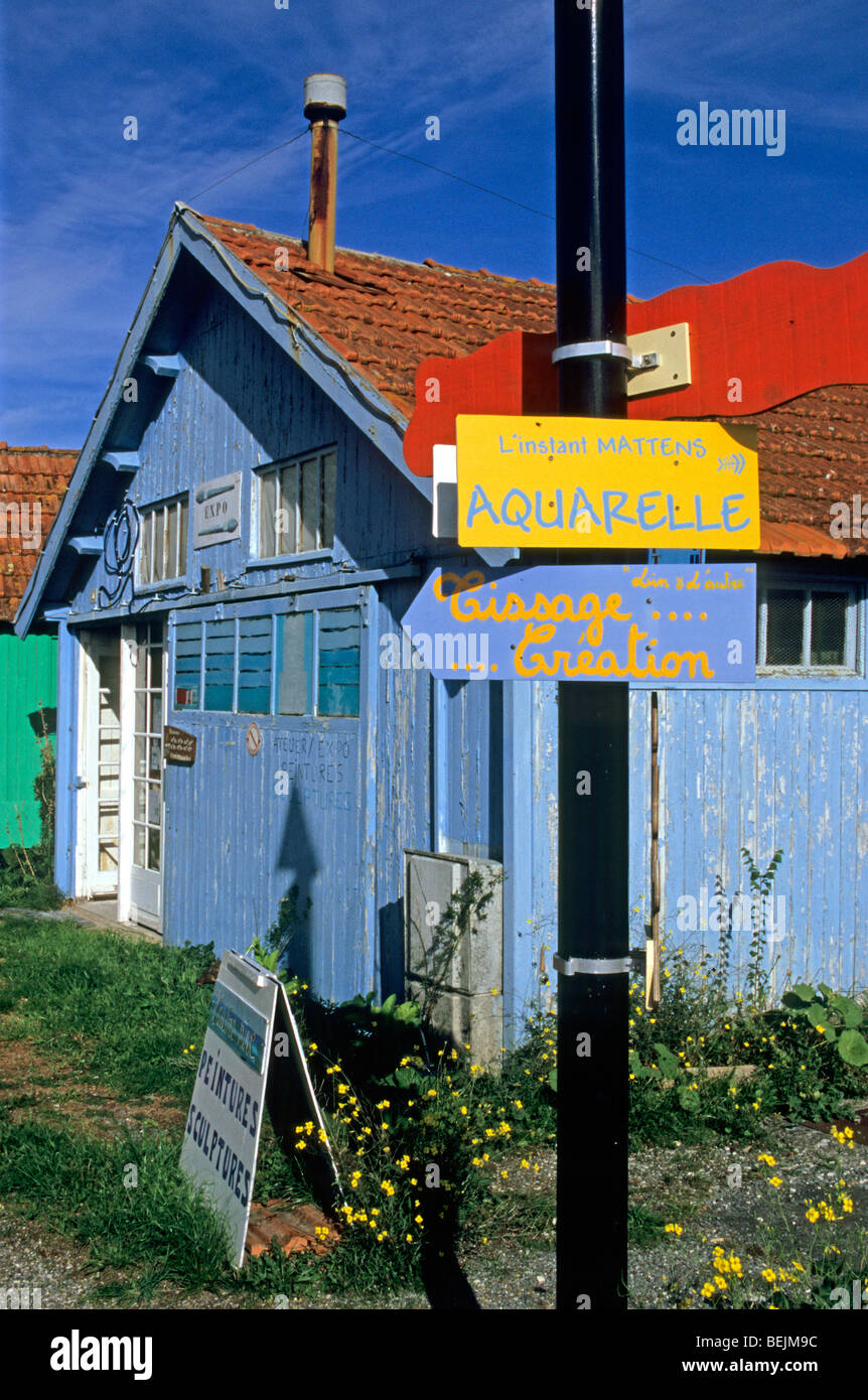 Artisan's studio, le Chï¿½Teau-d'Olï ½Ron¿, Ile d'Oléron, Charente-Maritime, France, Europe Banque D'Images