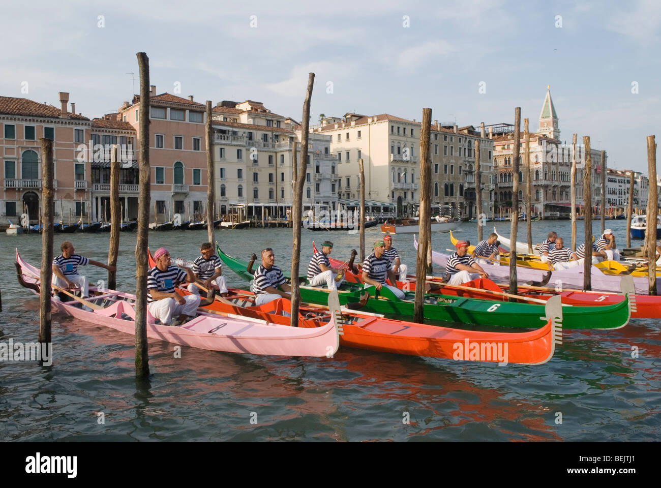 Italie Venise la préparation pour la régate première semaine de septembre. HOMER SYKES Banque D'Images