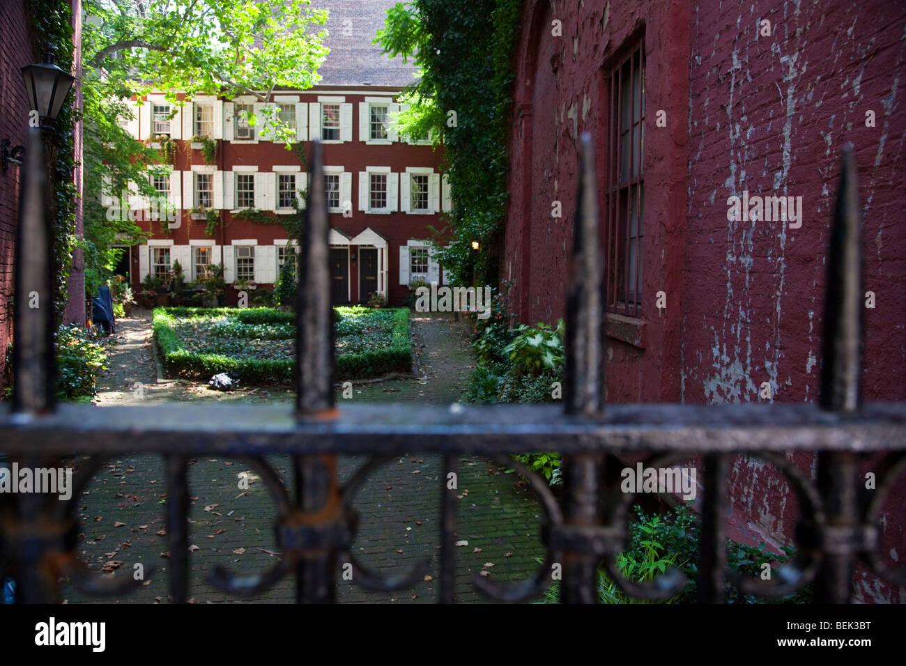 4-10, rue Grove Monument maisons dans l'Ouest du Village de Manhattan New York Banque D'Images