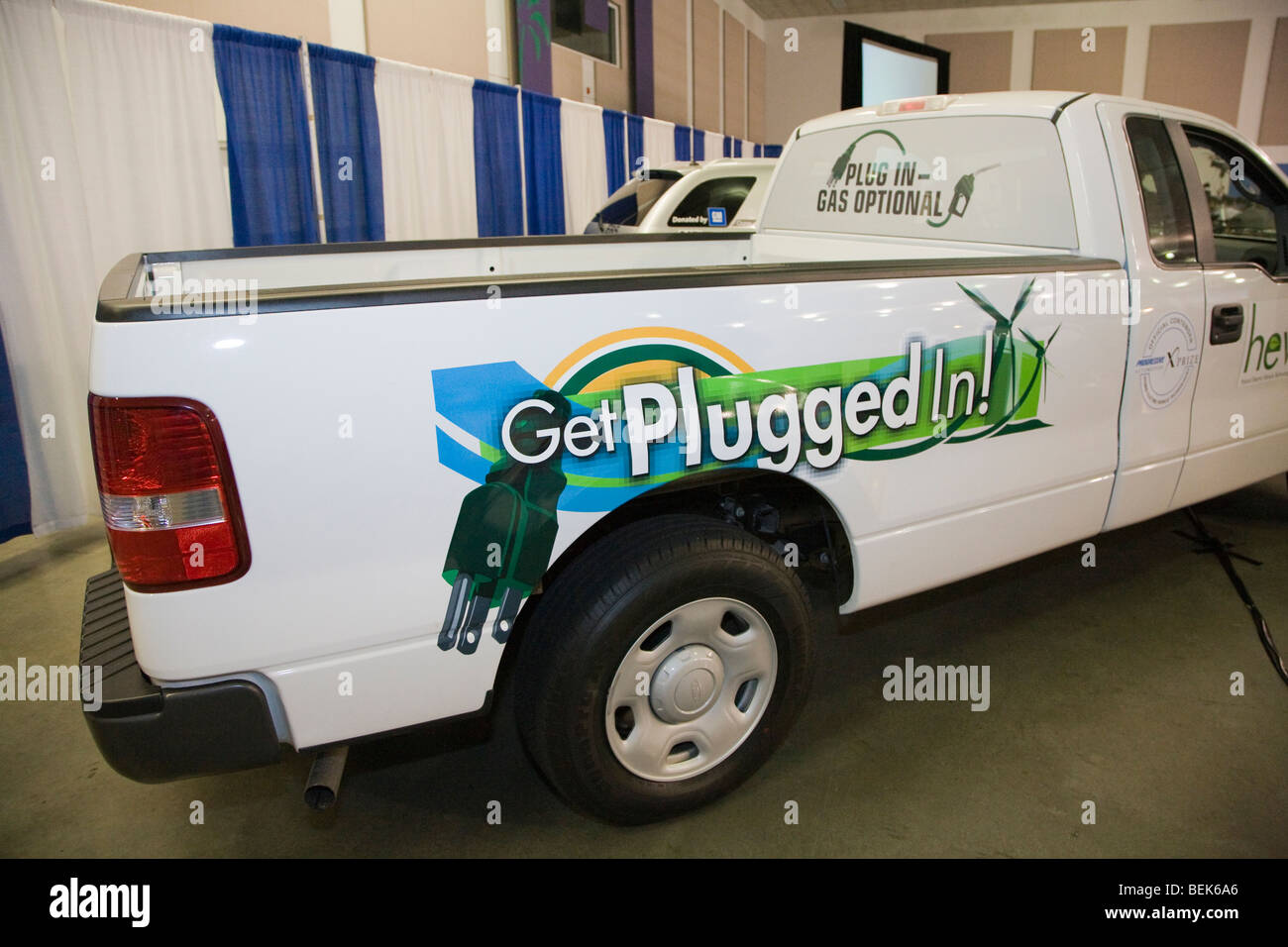 Technologies de véhicule électrique hybride dévoilé le premier plug-in de véhicules électriques hybrides Ford F-150 pick-up Banque D'Images Technologies de véhicule électrique hybride dévoilé le premier plug-in de véhicules électriques hybrides Ford F-150 pick-up Banque D'Images