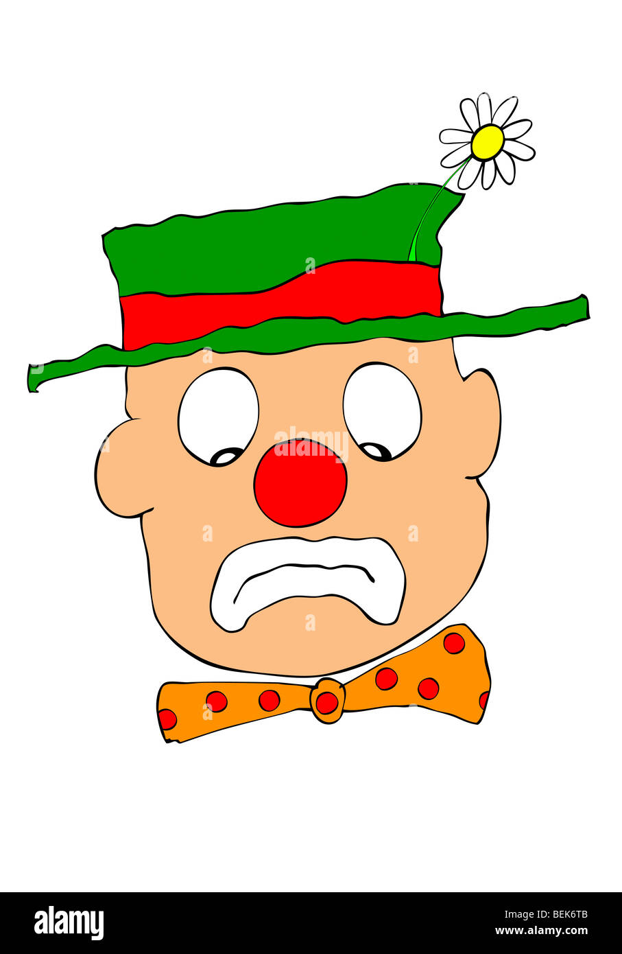 Clown triste - triste visage Banque D'Images