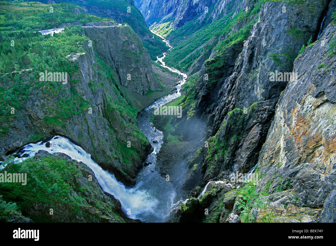 La cascade de Voringfossen, Hordaland, Norvège Banque D'Images