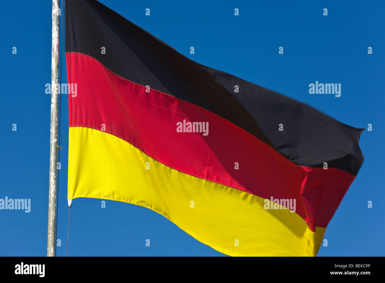 Avec le drapeau allemand Banque de photographies et d’images à haute