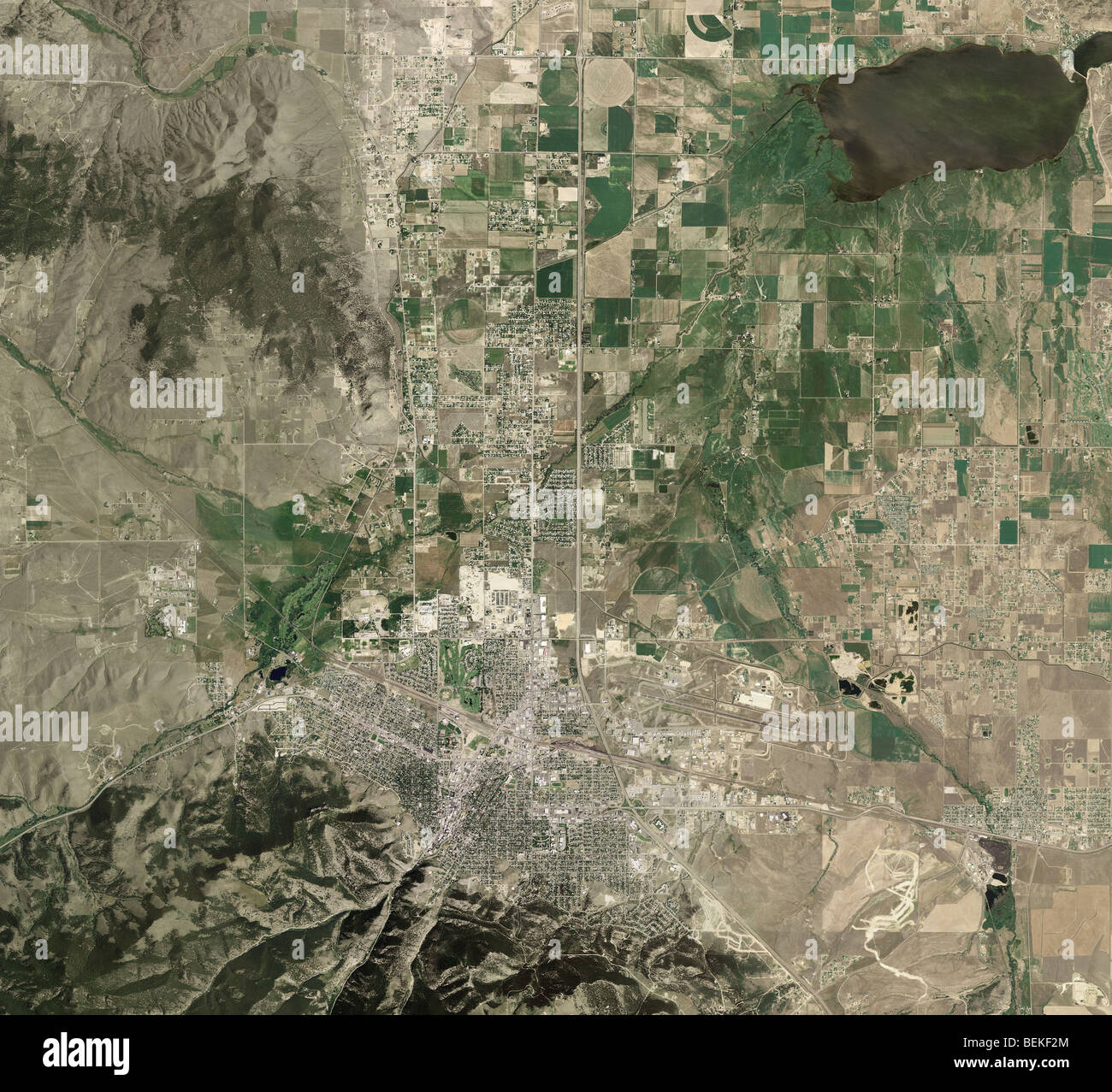Carte aérienne vue au-dessus du sud de l'Helena Montana Banque D'Images