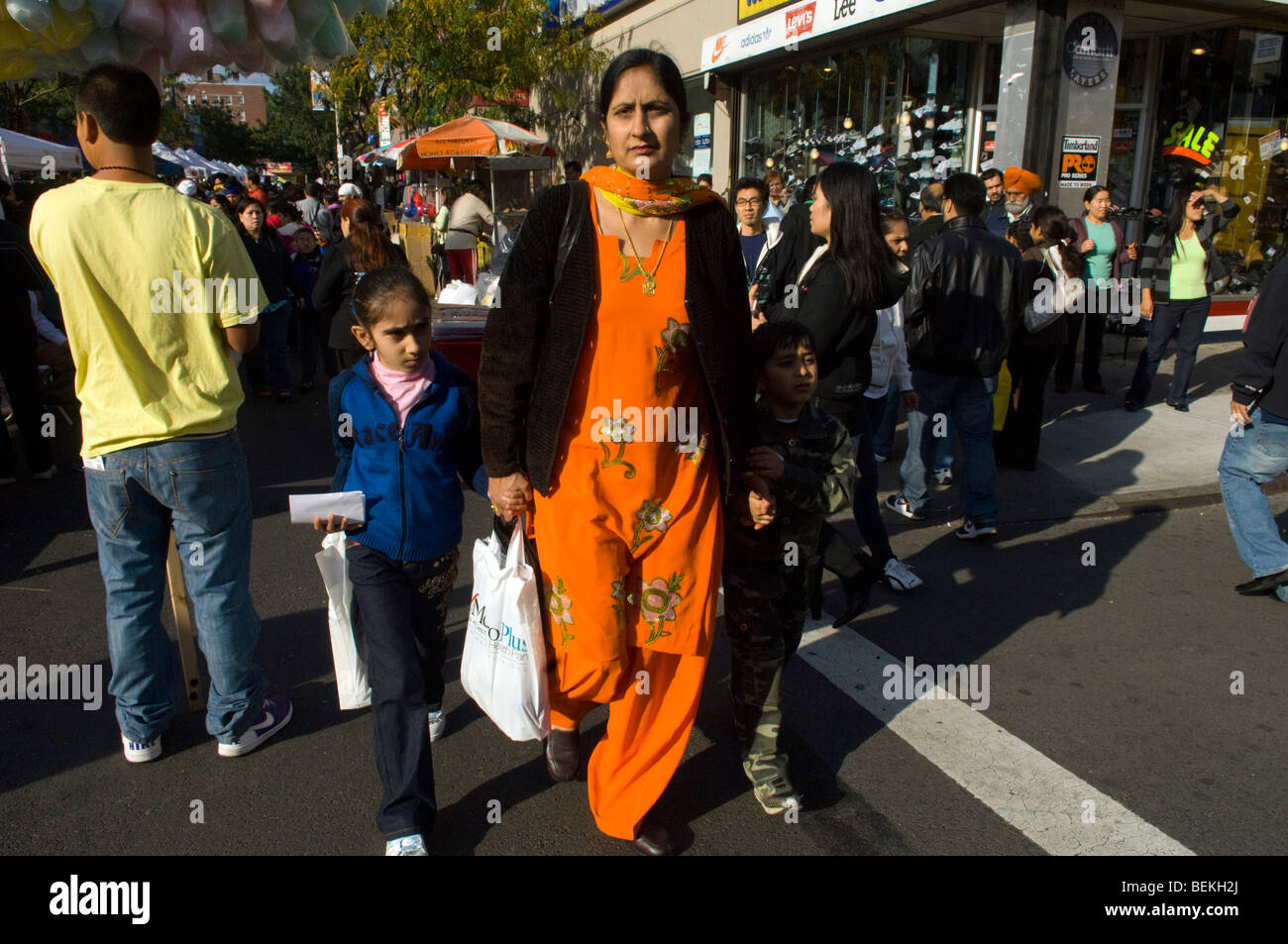 Quartier Jackson Heights dans le Queens à New York Banque D'Images