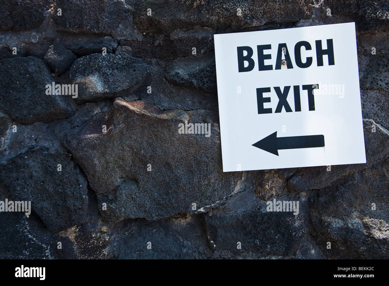 Hawaiian Black lava rock wall background Banque D'Images
