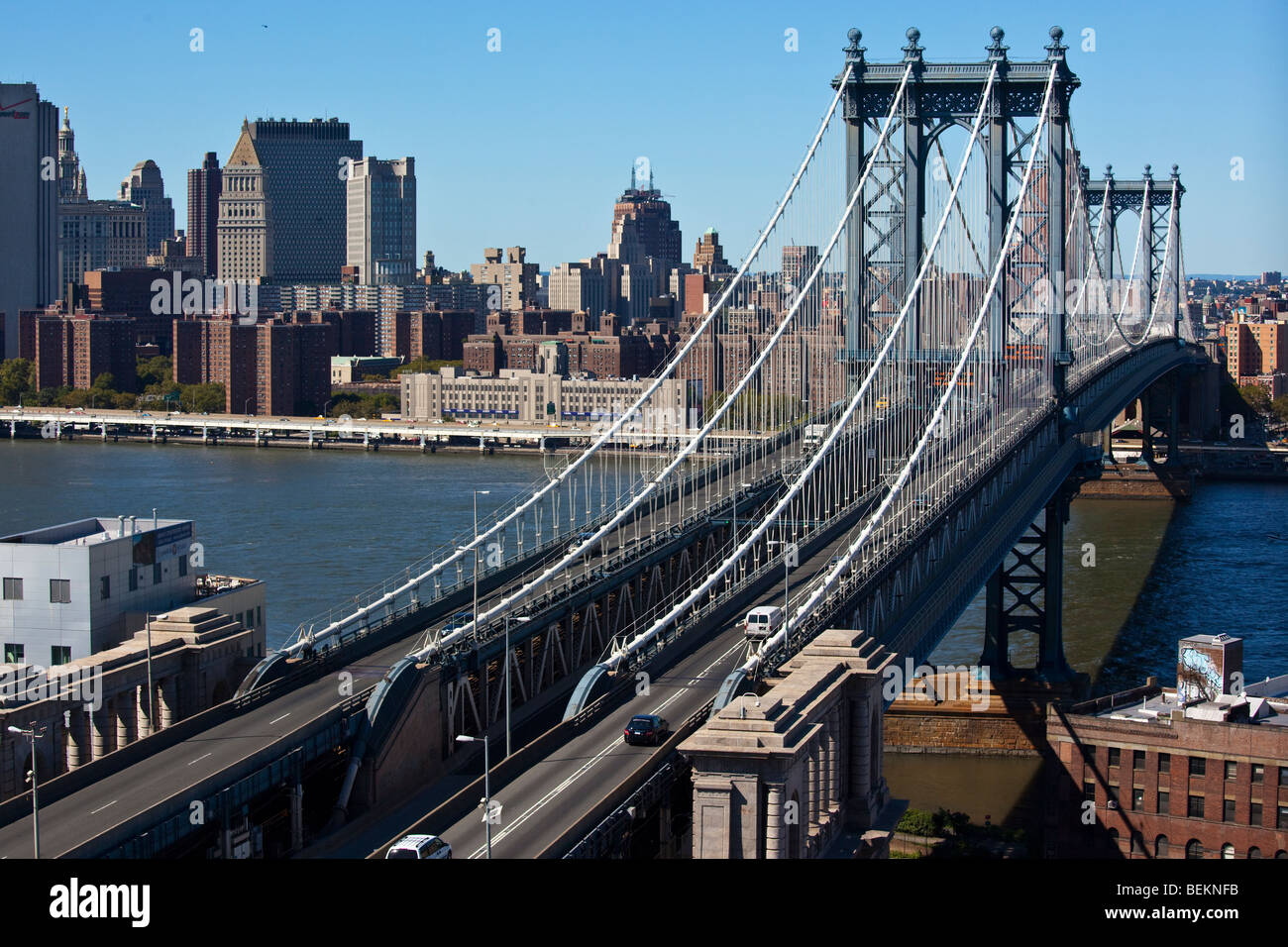 Pont de Manhattan à New York City Banque D'Images