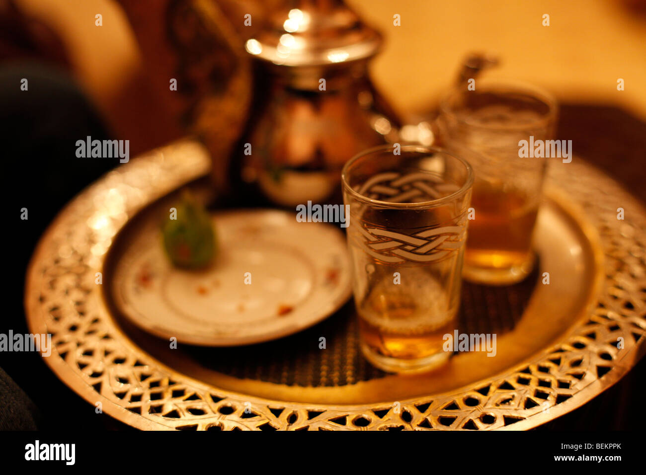 À l'intérieur privé, taxi marocain Banque D'Images