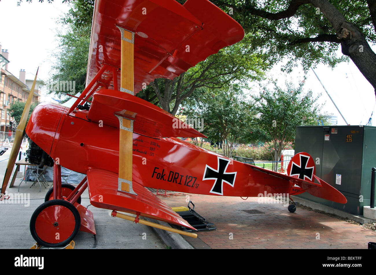 Fokker DR 1 Allemand WWI Fighter Triplane Banque D'Images