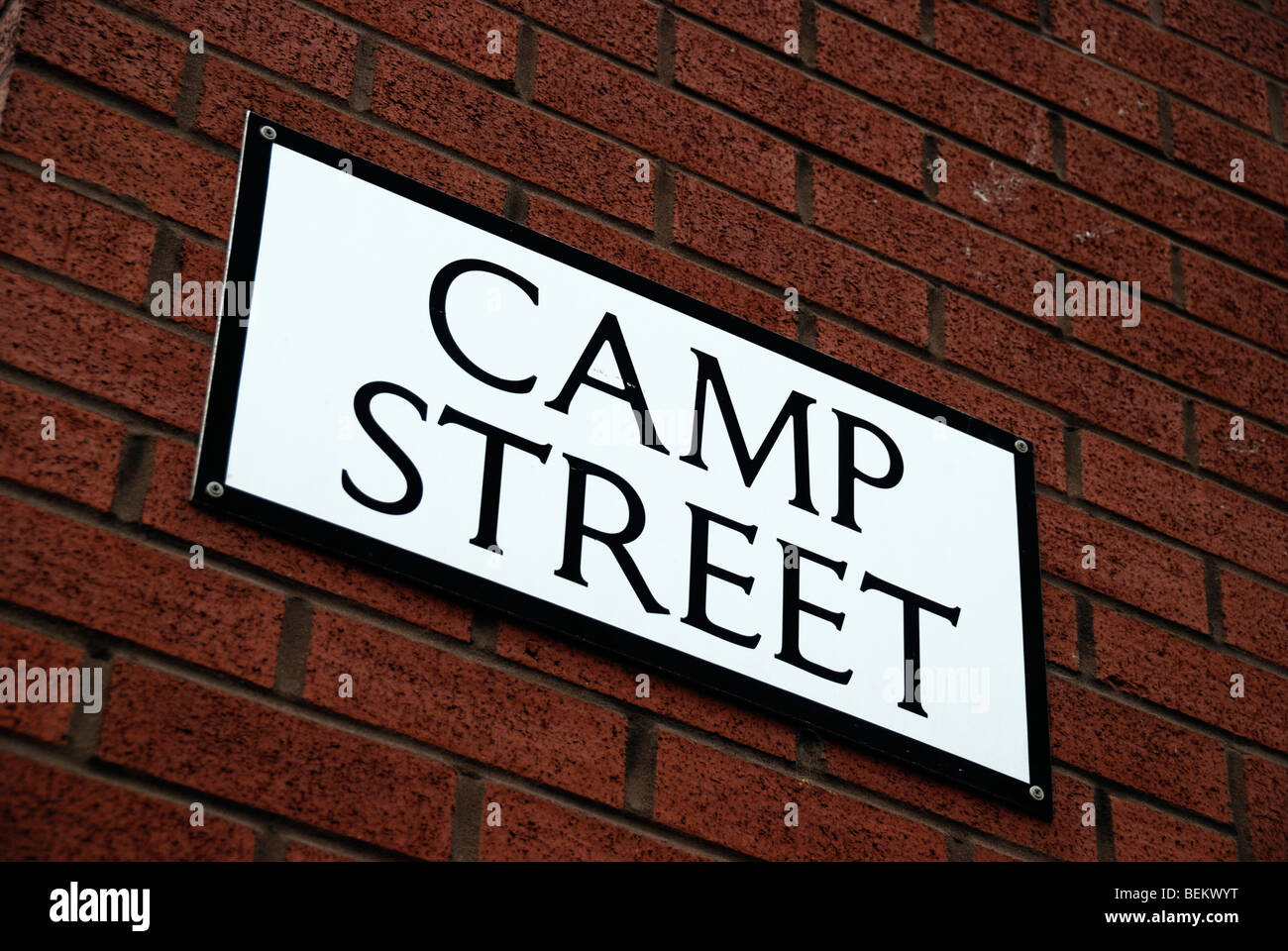 ' ' Camp Street street sign, Manchester, Angleterre, RU Banque D'Images