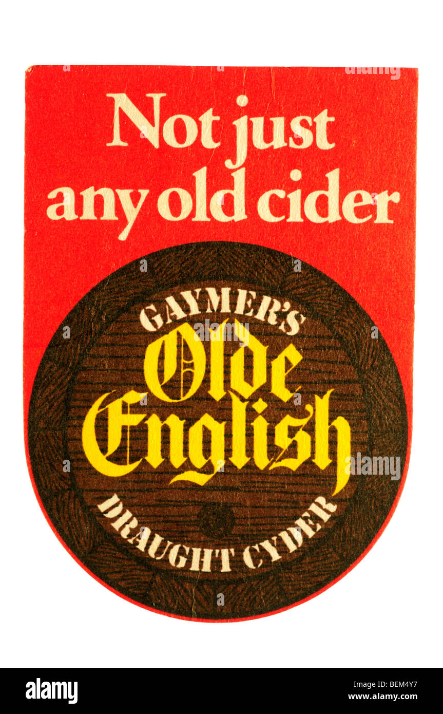 Pas un vieux projet d'anglais gaymers cyder syder Banque D'Images