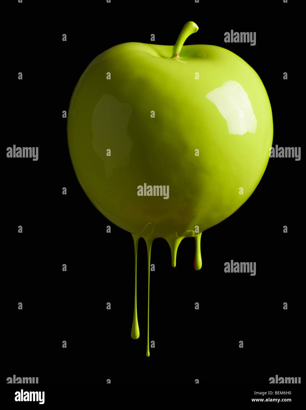 Apple dripping with color Banque D'Images