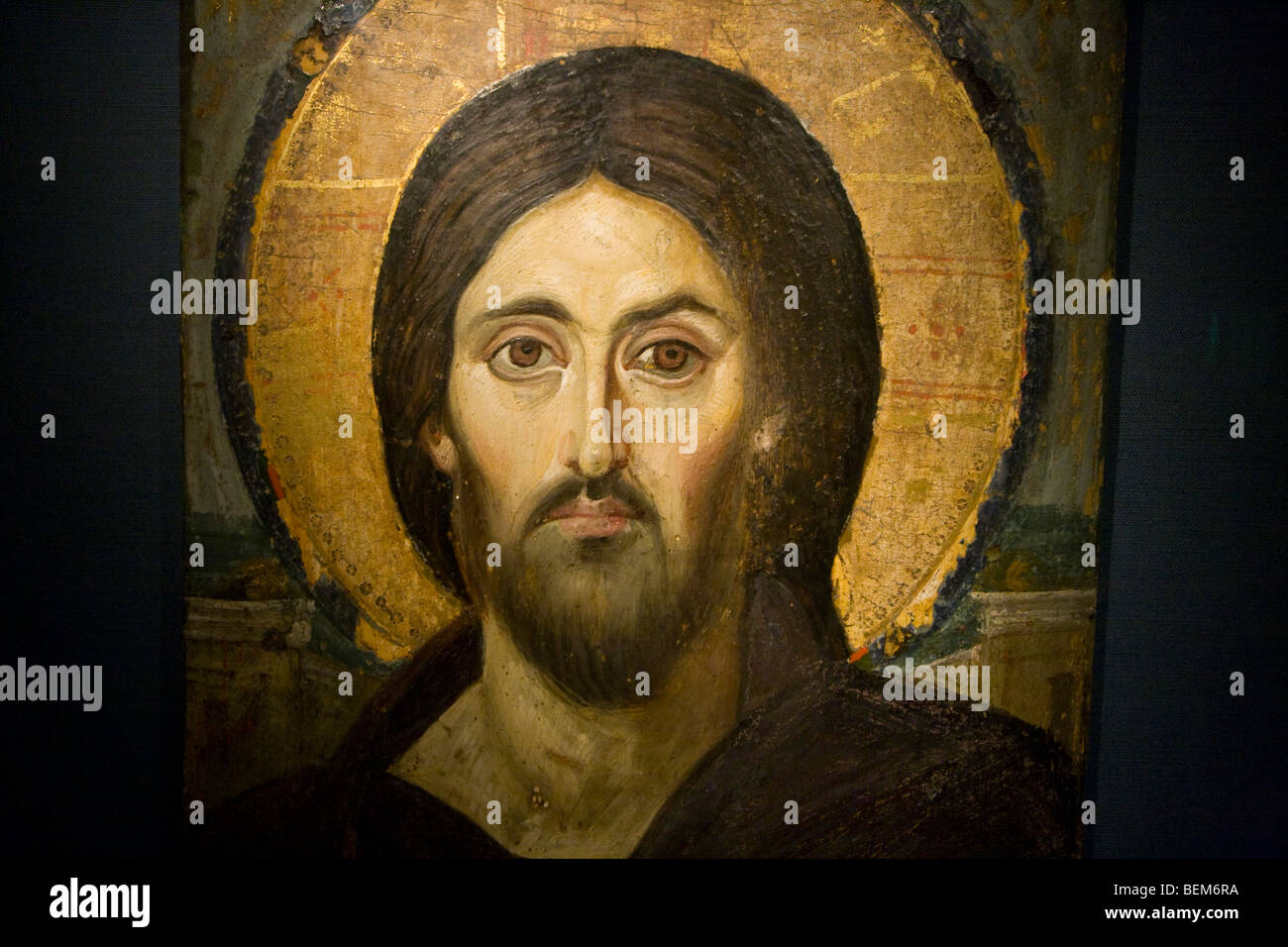Peinture de Jésus Christ dans la Sacristie Sacré Museum de St Katherine monastère sur la péninsule du Sinaï en Égypte Banque D'Images