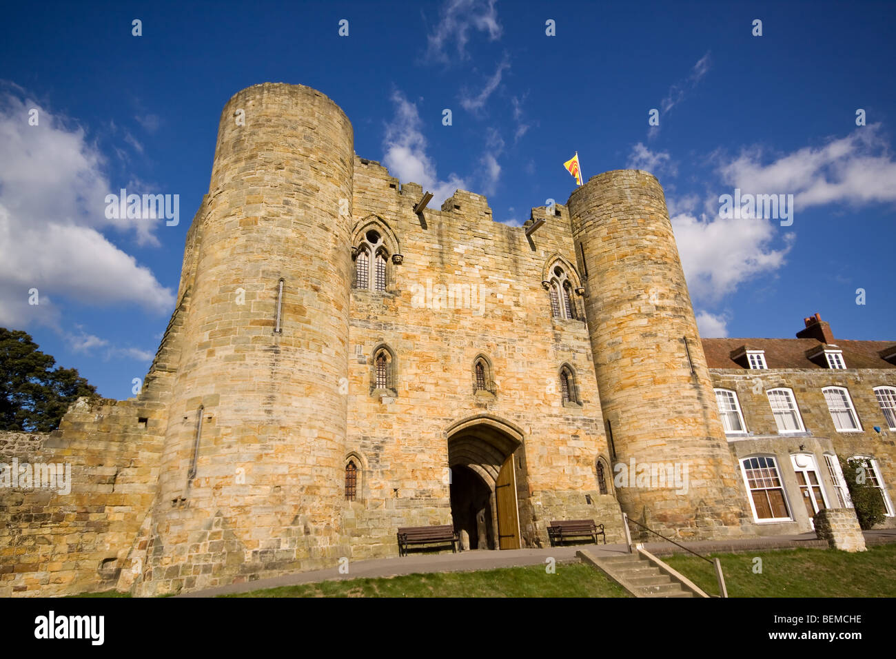 La porterie à Tonbridge Castle Kent Banque D'Images