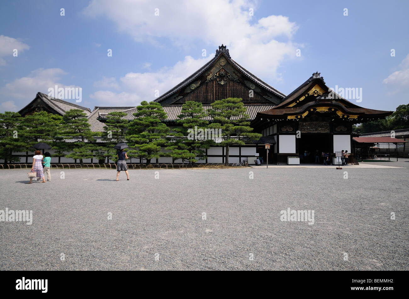 Kurumayose entrée du Palais Ninomaru. Nijojo (château de Nijo). Le protocole de Kyoto. Kansai