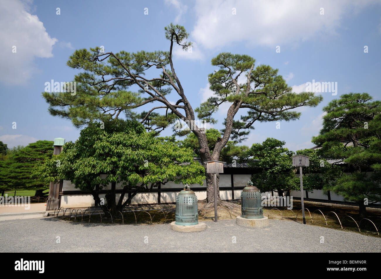 Sonnerie à l'entrée de Ninomaru Jardin. Nijojo (château de Nijo). Le protocole de Kyoto. Kansai