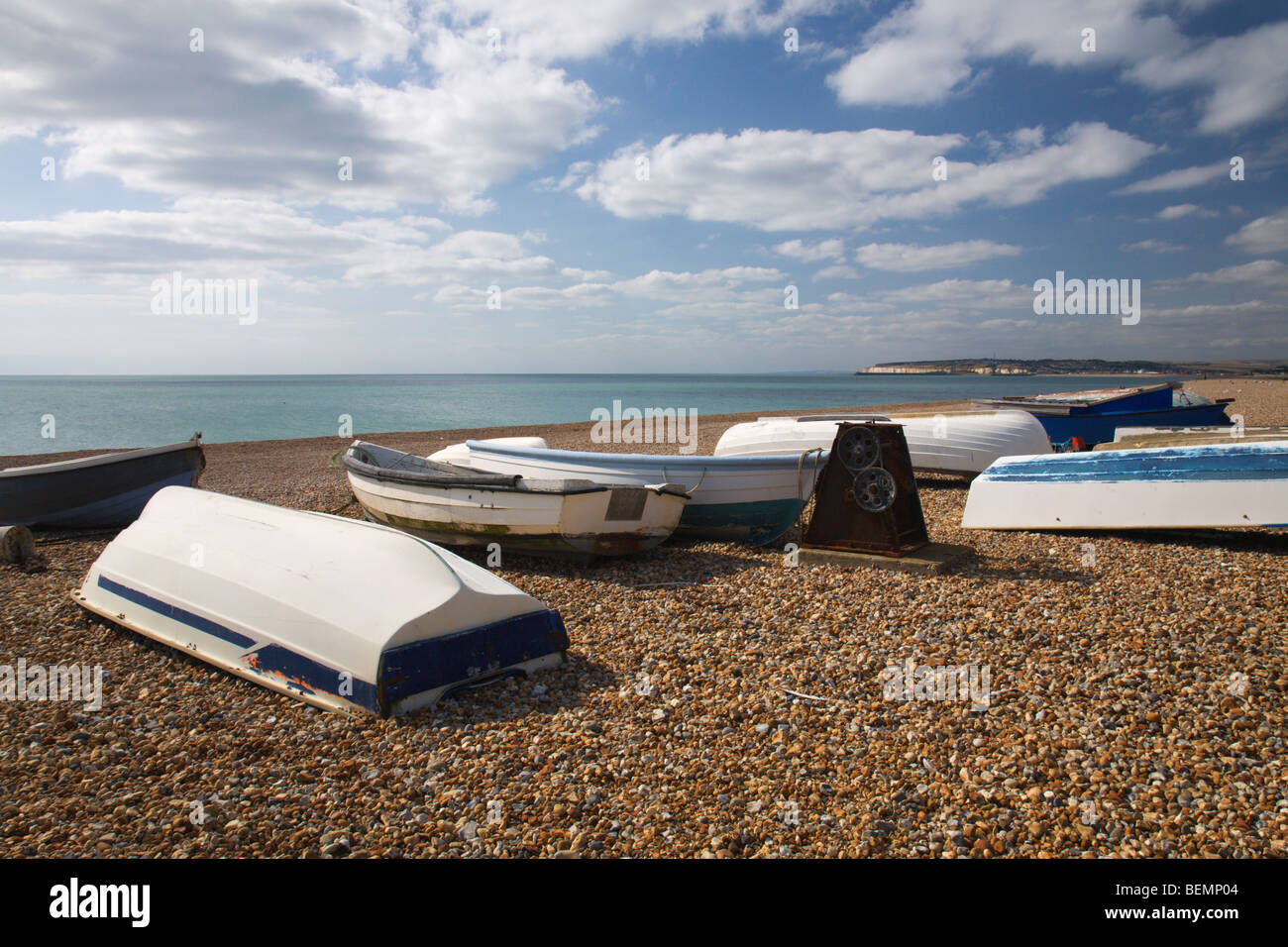 La plage de Seaford, Sussex, England, UK. Banque D'Images