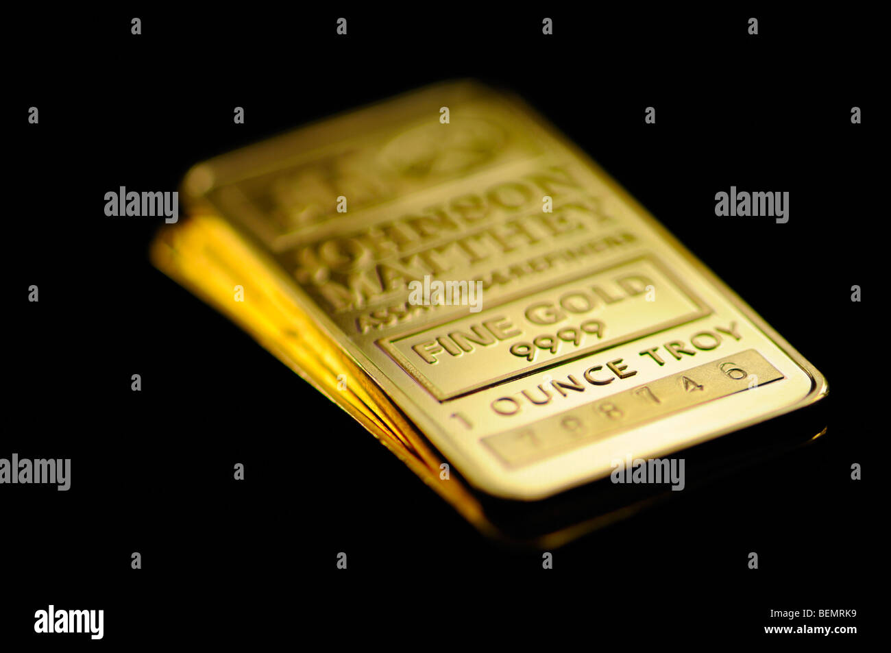 Barres d'or / lingots. 1 Onces de pureté .999 Banque D'Images