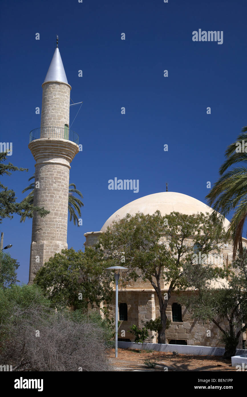 La mosquée Hala Sultan Tekke, république de Chypre larnaca la mosquée umm est le troisième endroit le plus saint dans le monde musulman Banque D'Images