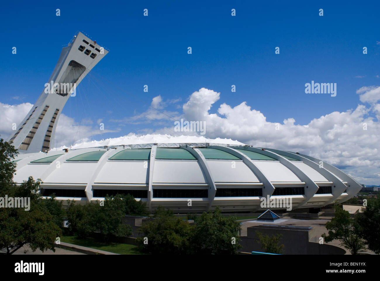 Le stade olympique de Montréal, Québec, Canada. Banque D'Images